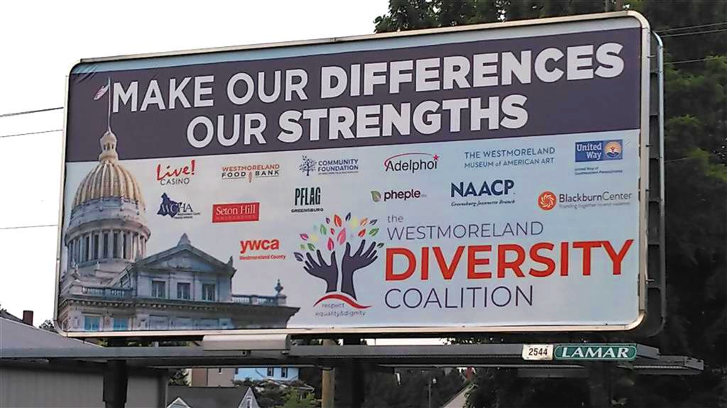 Coalition billboard close up