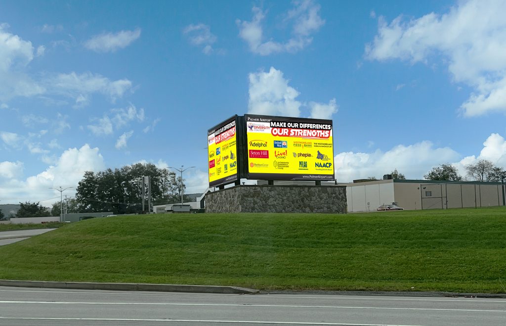WDC community billboard at Latrobe Airport
